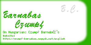 barnabas czumpf business card